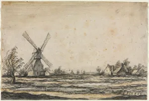 Landscape with a Windmill near a Farmstead, 1642-1644. Creator: Aelbert Cuyp (Dutch, 1620-1691)
