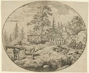 Wooden Bridge Gallery: The Landscape with the Wooden Bridge, 17th century. Creator: Allart van Everdingen