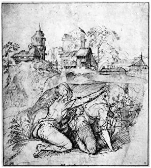 Hans Tietze Collection: Landscape with Two Youths, c1510, (1937). Artist: Titian