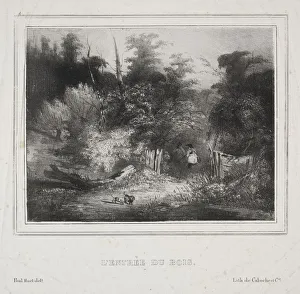 Paul Huet Prints: Landscapes: The Entrance of a Forest, 1829. Creator: Paul Hüet (French, 1803-1869)