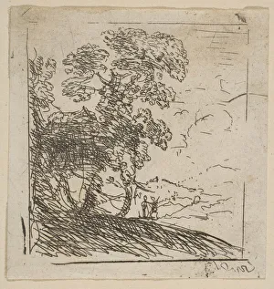 Lorrain Collection: The Two Landscapes (Right Tree), ca. 1630. Creator: Claude Lorrain