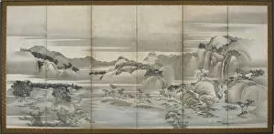 Folding Screen Gallery: Landscapes of the Four Seasons: Spring and Summer, Edo period