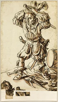 Mercenary Prints: A Landsknecht, n. d. Creator: Unknown