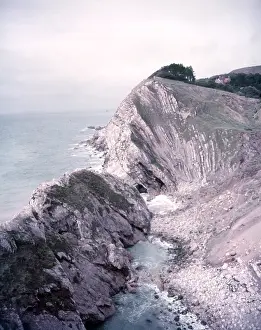 Geological Prints: Landslide at Lulworth Cove, Dorset, c1955. Creator: Arthur Charles Kirby Ware