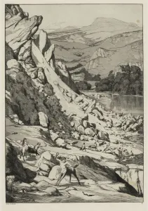 Landslide (Opus IV, 6), 1881. Creator: Max Klinger (German, 1857-1920)