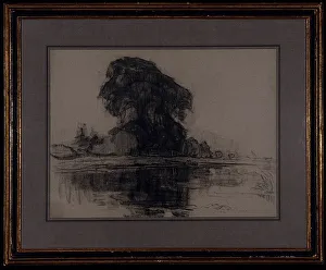 Dunald Mill Hole Prints: Landzicht Farm: Compositional Study, c.1905. Creator: Piet Mondrian