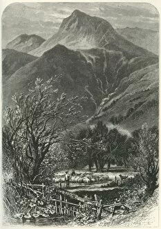 Cumbria England Gallery: Langdale Pikes, c1870