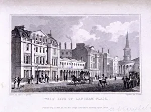 Samuel Owen Prints: Langham Place, Marylebone, London, 1828. Artist: Samuel Owen