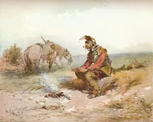 Bivouac Prints: Langham Sketch: The Bivouac, c1885. Artist: Charles Cattermole