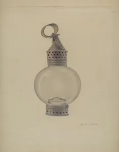 Metal And Glass Prints: Lantern, 1935/1942. Creator: E. J. Gilsleider