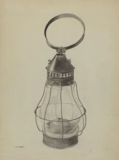 Metal And Glass Prints: Lantern, 1935/1942. Creator: Edith Magnette