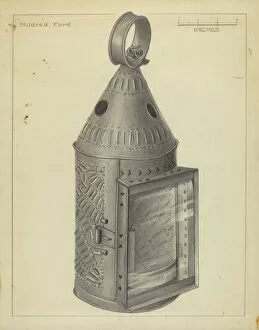 Decorated Gallery: Lantern, 1935 / 1942. Creator: Mildred Ford