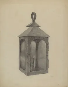 Metal And Glass Prints: Lantern, 1935/1942. Creator: William Schmidt
