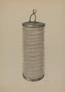 Ring Handle Prints: Lantern, 1938. Creator: Edith Miller