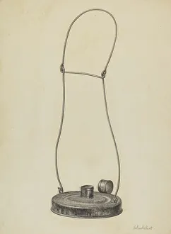Hobart Helen Prints: Lantern, c. 1940. Creator: Helen Hobart