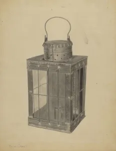 Metal And Glass Prints: Lantern for Candle, 1935/1942. Creator: Henry Granet