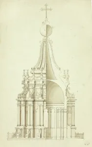 Cupola Prints: Lantern of Cupola, St. Peter's, Rome, n.d. Creator: Sir Christopher Wren