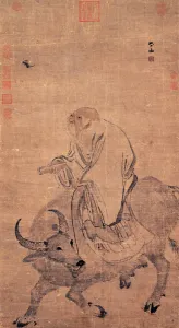 Ming Dynasty Prints: Laozi Riding an Ox, Between 1368 and 1644. Artist: Zhang Lu (1464-1538)