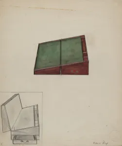 Rex Edna C Prints: Lap Desk, c. 1936. Creator: Edna C. Rex