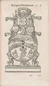 De lapide philosophorum: Philosopher's Stone. From Alchymia by Andreas Libavius, 1606. Creator: Keller, Georg (1568-1634/40)