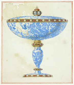 Grison Prints: Lapis Covered Dish on Stand, n.d. Creator: Giuseppe Grisoni