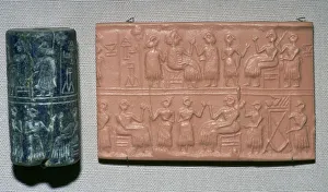 Lapis Lazuli Prints: Lapis lazuli cylinder seal, from Ur, southern Iraq, c2600 BC