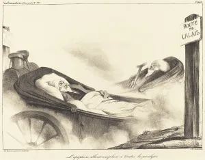 L'apoplexie allant remplacer a Londres la paralysie, 1835. Creator: Honore Daumier.<br> L'apoplexie allant remplacer a Londres la paralysie, 1835