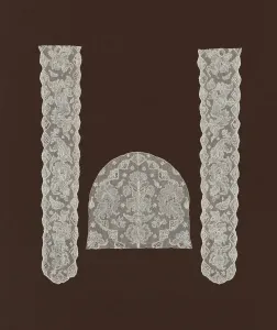 Lappets and Cap Crown, Flanders, 1740s / 50s. Creator: Unknown