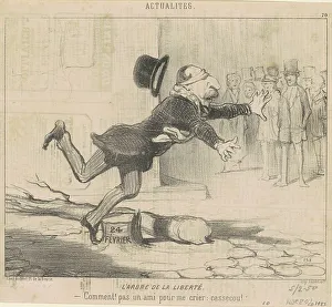 Fallen Tree Prints: L'arbre de la liberté, 19th century. Creator: Honore Daumier