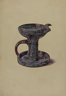 Max Soltmann Prints: Lard Lamp, c. 1937. Creator: Max Soltmann