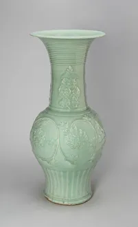 Translucent Prints: Large Baluster-Shaped Vase, Yuan dynasty (1279-1368), 14th century. Creator: Unknown
