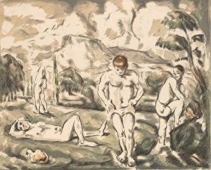 Cezanne Collection: The Large Bathers (Les Baigneurs), ca. 1898. ca. 1898. Creator: Paul Cezanne