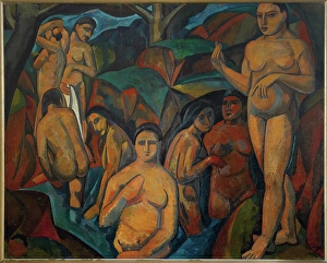 Bather Prints: The Large Bathers (Les Grandes Baigneuses), c1908. Creator: Andre Derain