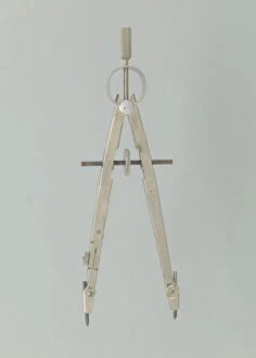 Compass Collection: Large compass from a drafting took kit used by John S. Chase, mid-late 20th century