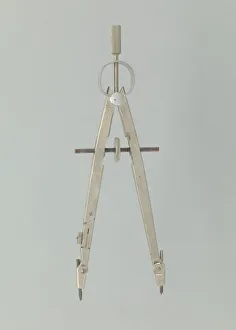 Compass Collection: Large compass from a drafting took kit used by John S. Chase, mid-late 20th century