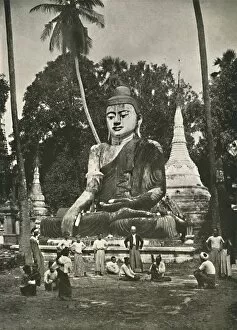 Large Figure of Buddha on Shwe Dagon Platform, Rangoon, 1900. Creator: Unknown