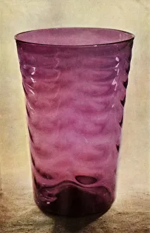 Honey Prints: Large glass vase, 1946. Creator: Unknown