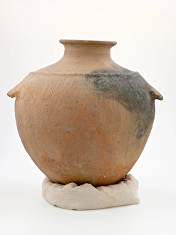 18th Century Bc Prints: Large jar with conical base and rope pattern at shoulder