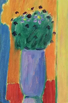 Javlensky Prints: Large still life: flowers in a purple vase