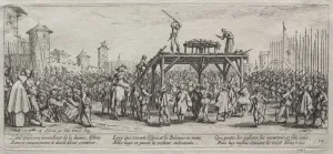 1592 1635 Prints: The Large Miseries of War: Execution on the Wheel, 1633. Creator: Jacques Callot (French