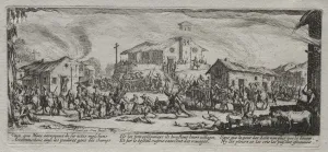 1592 1635 Prints: The Large Miseries of War: Pillaging and Burning of a Village