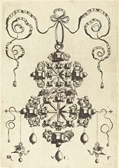 Mignot Daniel Prints: Large Pendant with Two Double Crosses