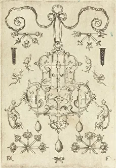 Large Pendant with Three Drops Below, 1593. Creator: Daniel Mignot