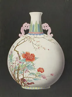 Large Pilgrim Bottle Vase, 1889-1896. Creator: James Callowhill. Large Pilgrim Bottle Vase, 1889-1896. Creator: James Callowhill