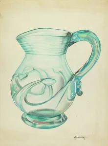 Glasswork Prints: Large Pitcher, 1935/1942. Creator: S. Brodsky