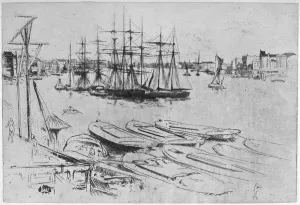 Sailing Barge Prints: The Large Pool, 1879 (1904). Artist: James Abbott McNeill Whistler