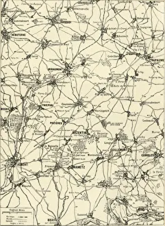 Albert Prints: Large Scale Map of the Area of Victory in the Great Push of 1916, 1917