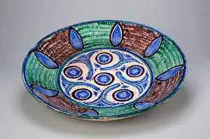 Uzbek Prints: Large shallow dish, 18th / 19th century. Creator: Unknown