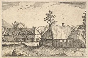 Visscher Prints: Large Sheds, plate 21 from Regiunculae et Villae Aliquot Ducatus Brabantiae, ca. 1610