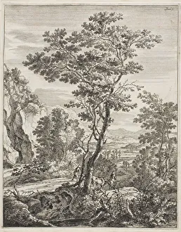Both Jan Prints: The Large Tree, from Upright Italian Landscapes, 1638/52. Creator: Jan Dirksz Both